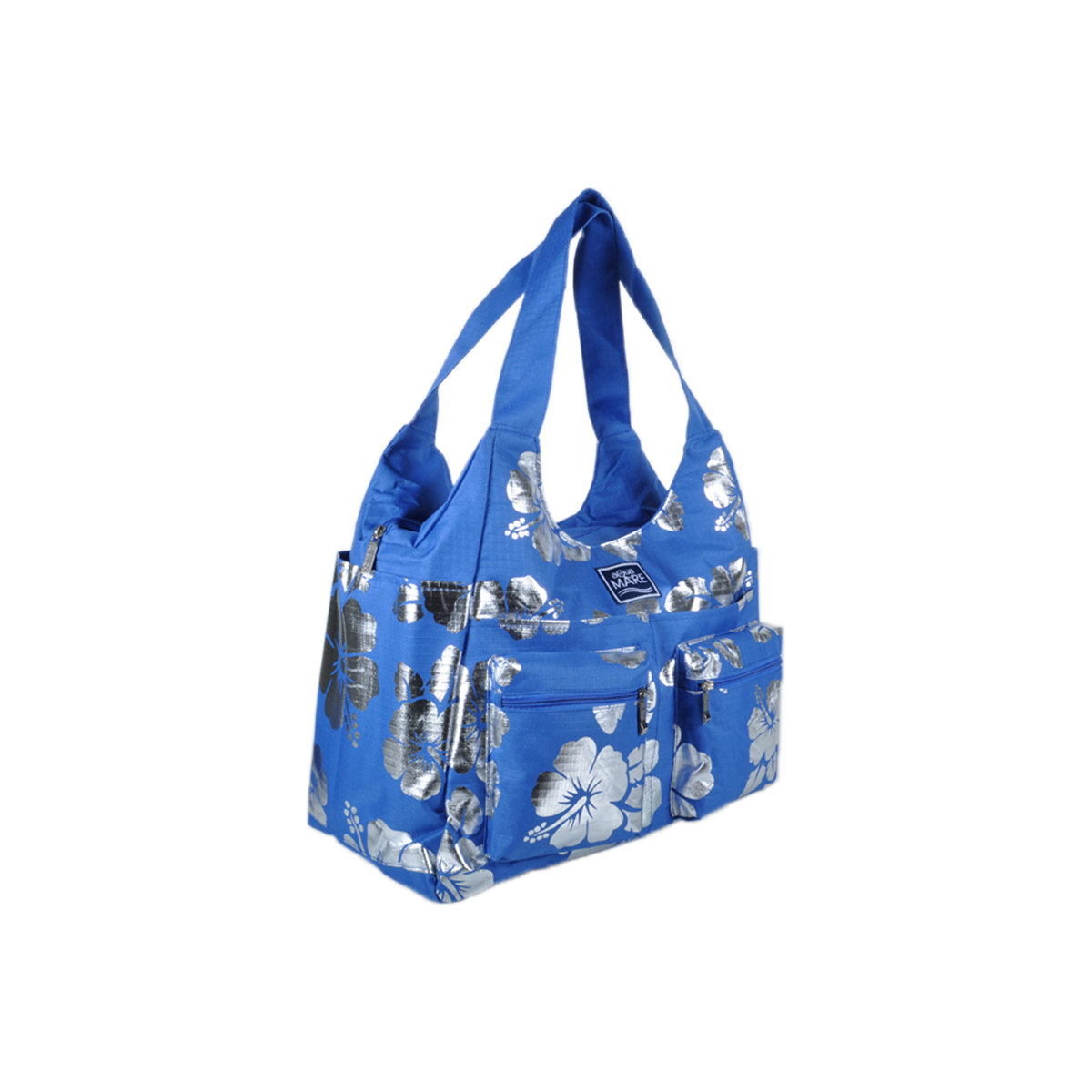 Borsa Mare Rib Stop Tonda Ibiscus Metal 100%pl Aqua Di Mare - Imma Italy
