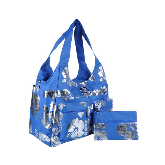 Borsa Mare Rib Stop Tonda Ibiscus Metal 100%pl Aqua Di Mare - Imma Italy 2