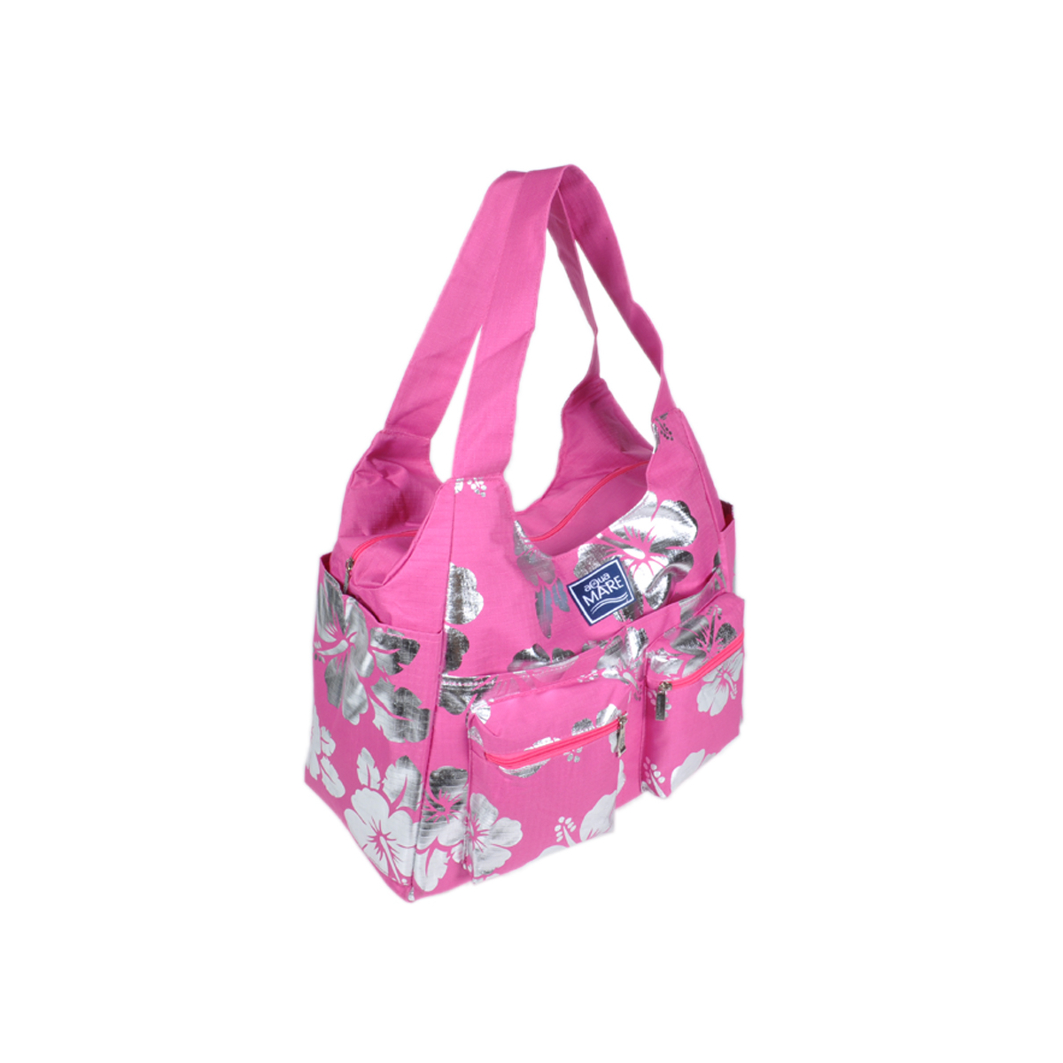 Borsa Mare Rib Stop Tonda Ibiscus Metal 100%pl Aqua Di Mare - Imma Italy