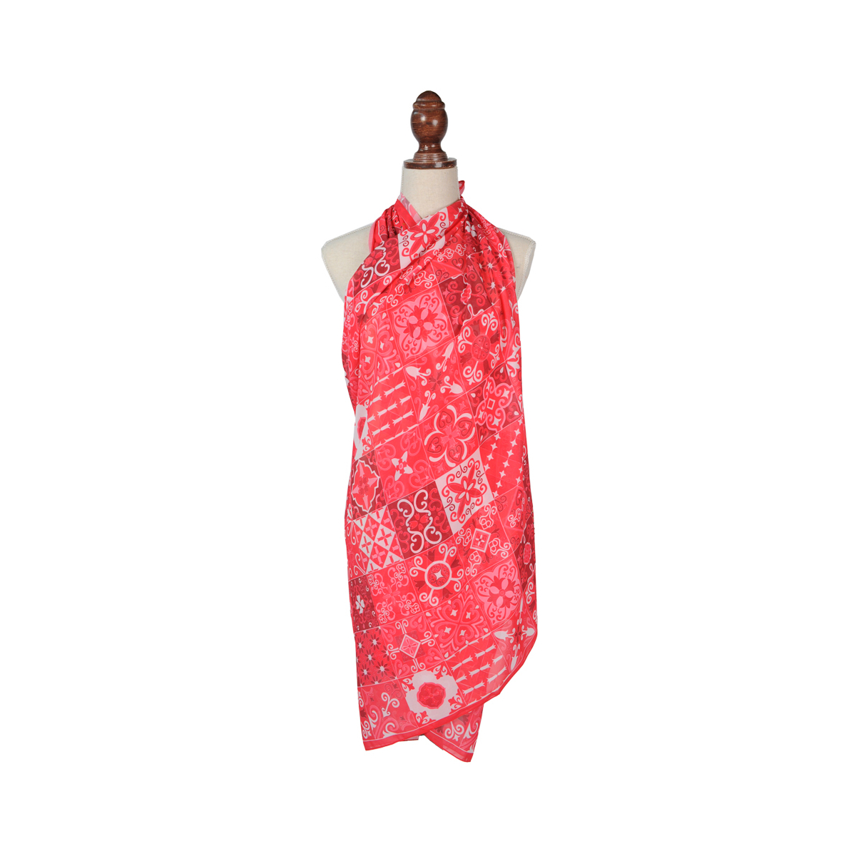 Pareo Georgette Dis 3 Hq 100%pl Aqua Di Mare - Imma Italy