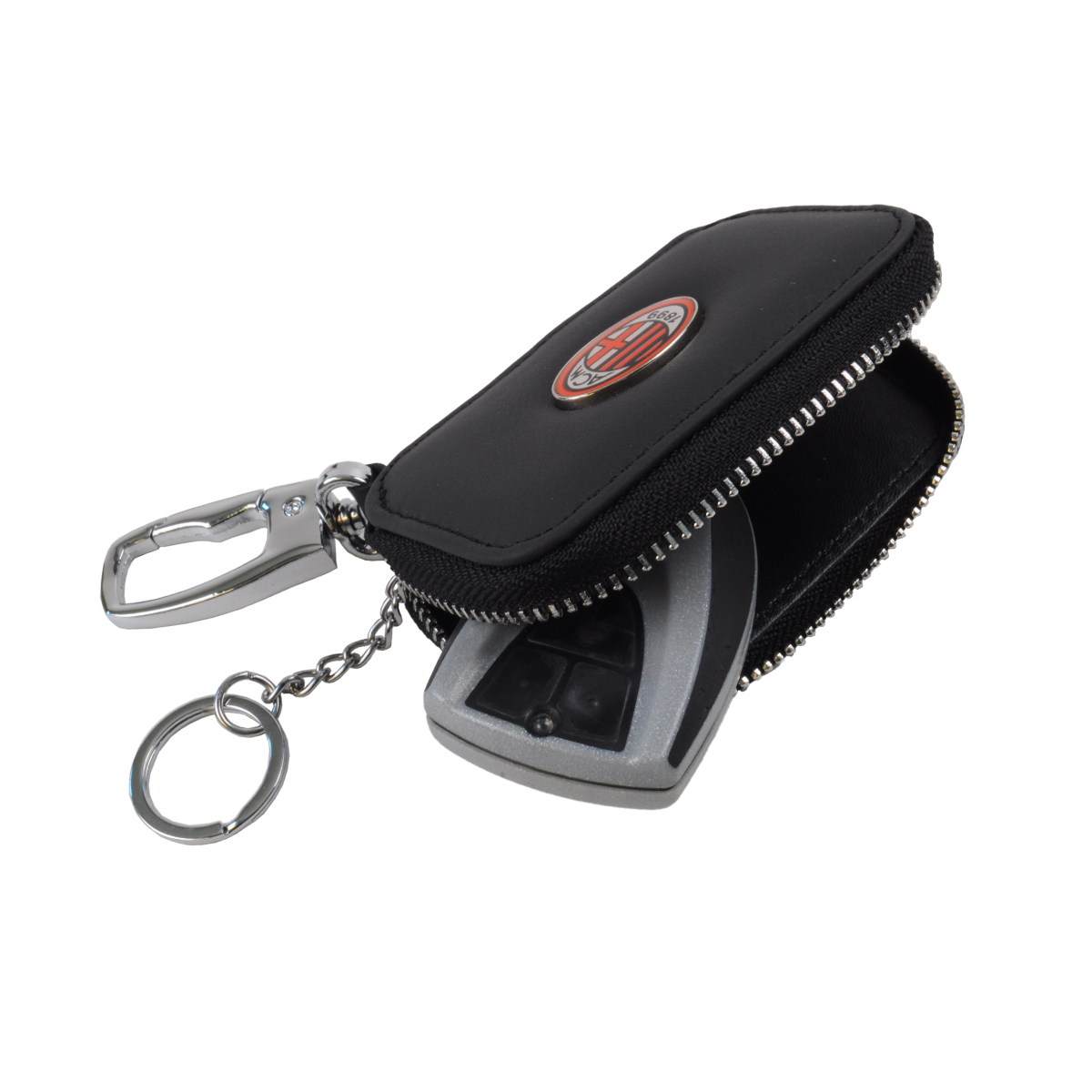 PORTACHIAVI PELLE CON ZIP Est.100%PELLE Int.100%PU MILAN