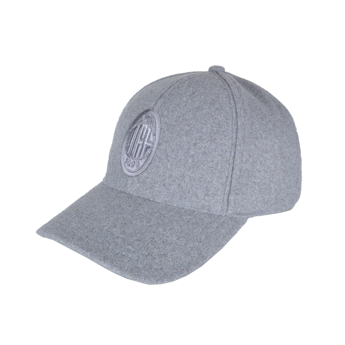 CAPPELLO BASEBALL FELTRO RICAMO GRIGIO 100%PL MILAN
