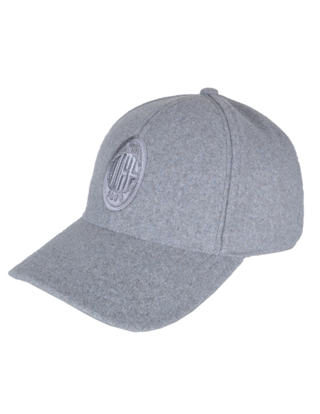 CAPPELLO BASEBALL FELTRO RICAMO GRIGIO 100%PL MILAN