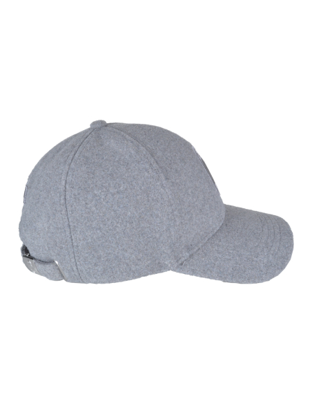 CAPPELLO BASEBALL FELTRO RICAMO GRIGIO 100%PL MILAN
