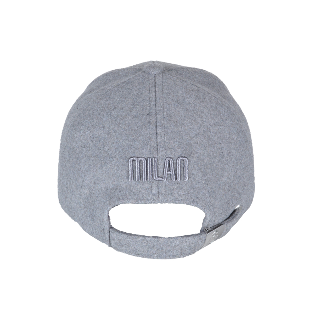 CAPPELLO BASEBALL FELTRO RICAMO GRIGIO 100%PL MILAN