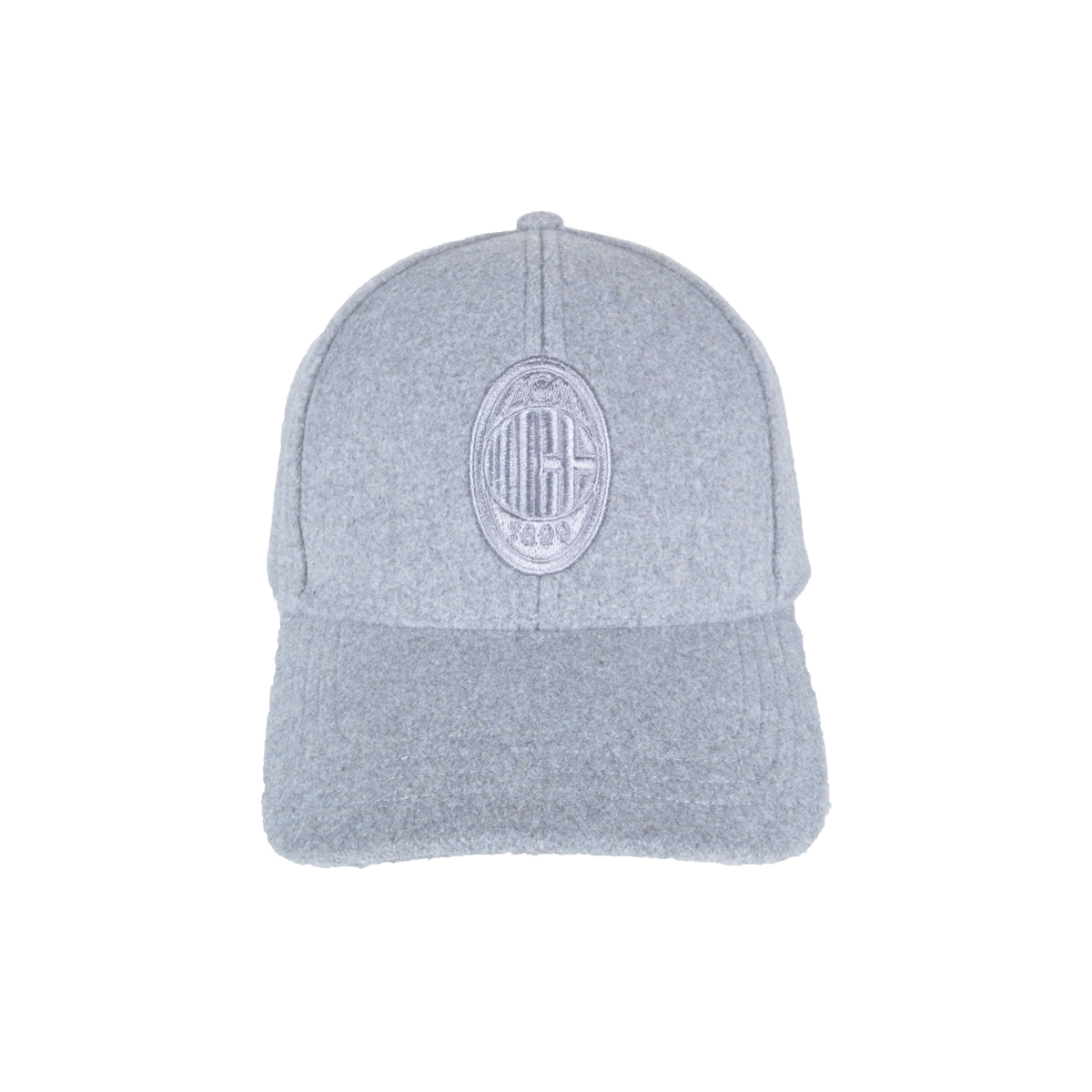 CAPPELLO BASEBALL FELTRO RICAMO GRIGIO 100%PL MILAN