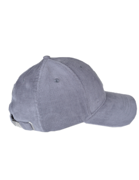 CAPPELLO BASEBALL VELLUTO RICAMO GRIGIO 100%CO MILAN