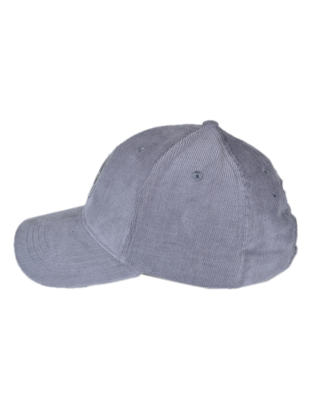 CAPPELLO BASEBALL VELLUTO RICAMO GRIGIO 100%CO MILAN