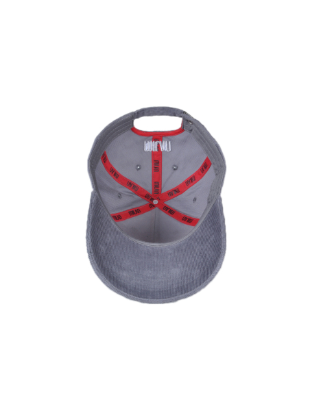 CAPPELLO BASEBALL VELLUTO RICAMO GRIGIO 100%CO MILAN
