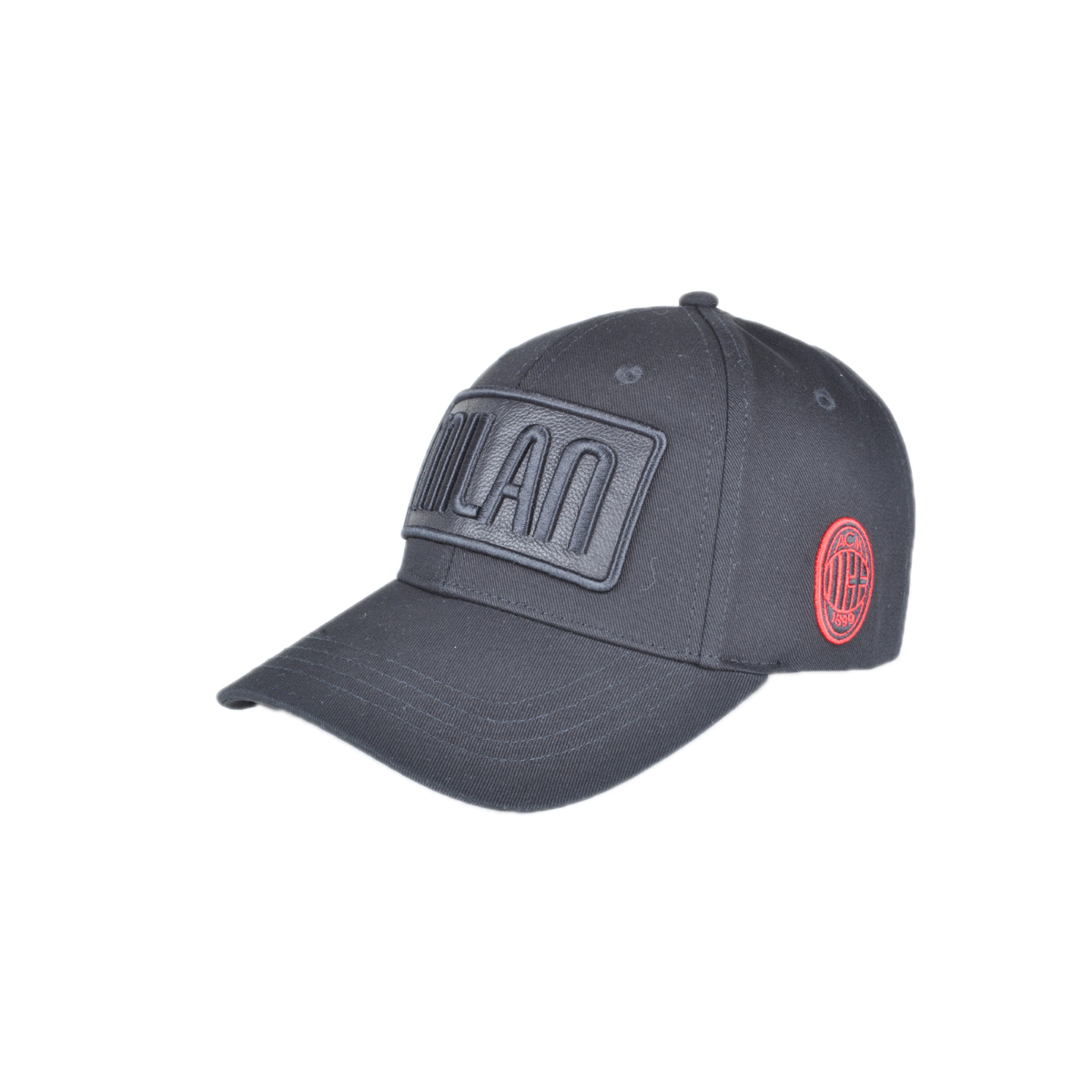 CAPPELLO BASEBALL PATCH PELLE RICAMATO 100%CO MILAN