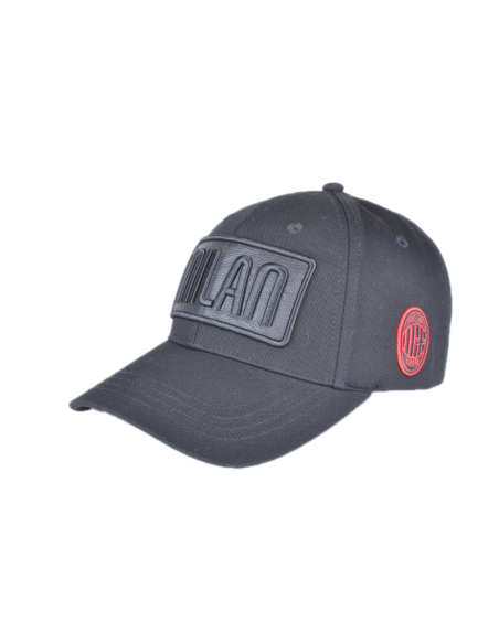 CAPPELLO BASEBALL PATCH PELLE RICAMATO 100%CO MILAN
