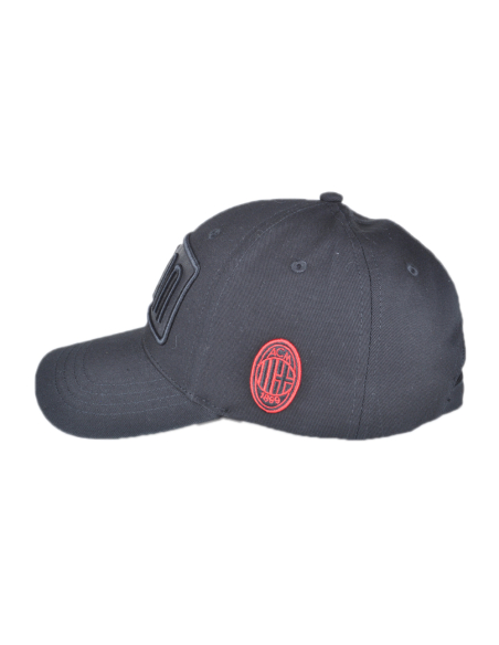 CAPPELLO BASEBALL PATCH PELLE RICAMATO 100%CO MILAN