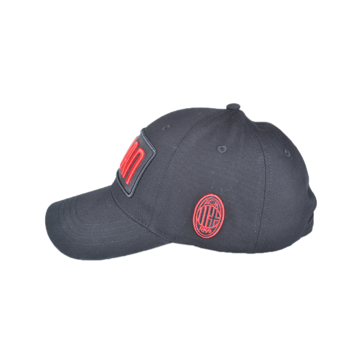 CAPPELLO BASEBALL PATCH PELLE RICAMATO 100%CO MILAN