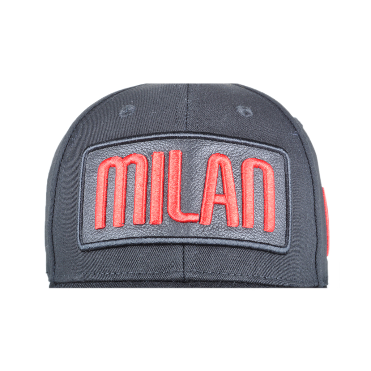 CAPPELLO BASEBALL PATCH PELLE RICAMATO 100%CO MILAN