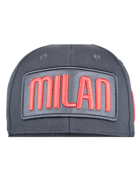 CAPPELLO BASEBALL PATCH PELLE RICAMATO 100%CO MILAN