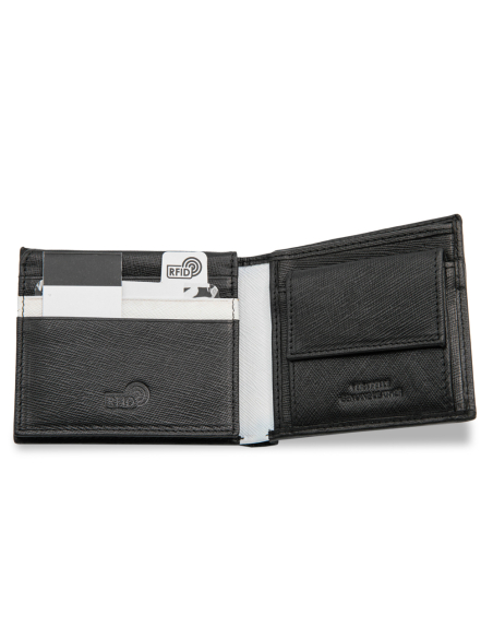 PORTAFOGLIO SAFFIANO SLIM 100% PELLE JUVENTUS