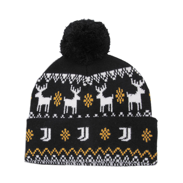 CAPPELLO PONPON JACQUARD PATCH PELLE 52%VI 30%PL 18%PA JUVENTUS