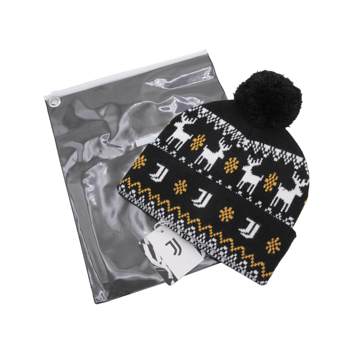 CAPPELLO PONPON JACQUARD PATCH PELLE 52%VI 30%PL 18%PA JUVENTUS