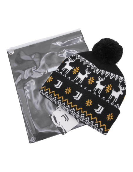 CAPPELLO PONPON JACQUARD PATCH PELLE 52%VI 30%PL 18%PA JUVENTUS