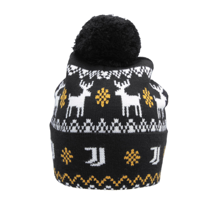 CAPPELLO PONPON JACQUARD PATCH PELLE 52%VI 30%PL 18%PA JUVENTUS 2