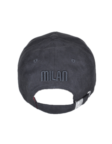 CAPPELLO BASEBALL ALCANTARA LOGO METAL 100%PL MILAN