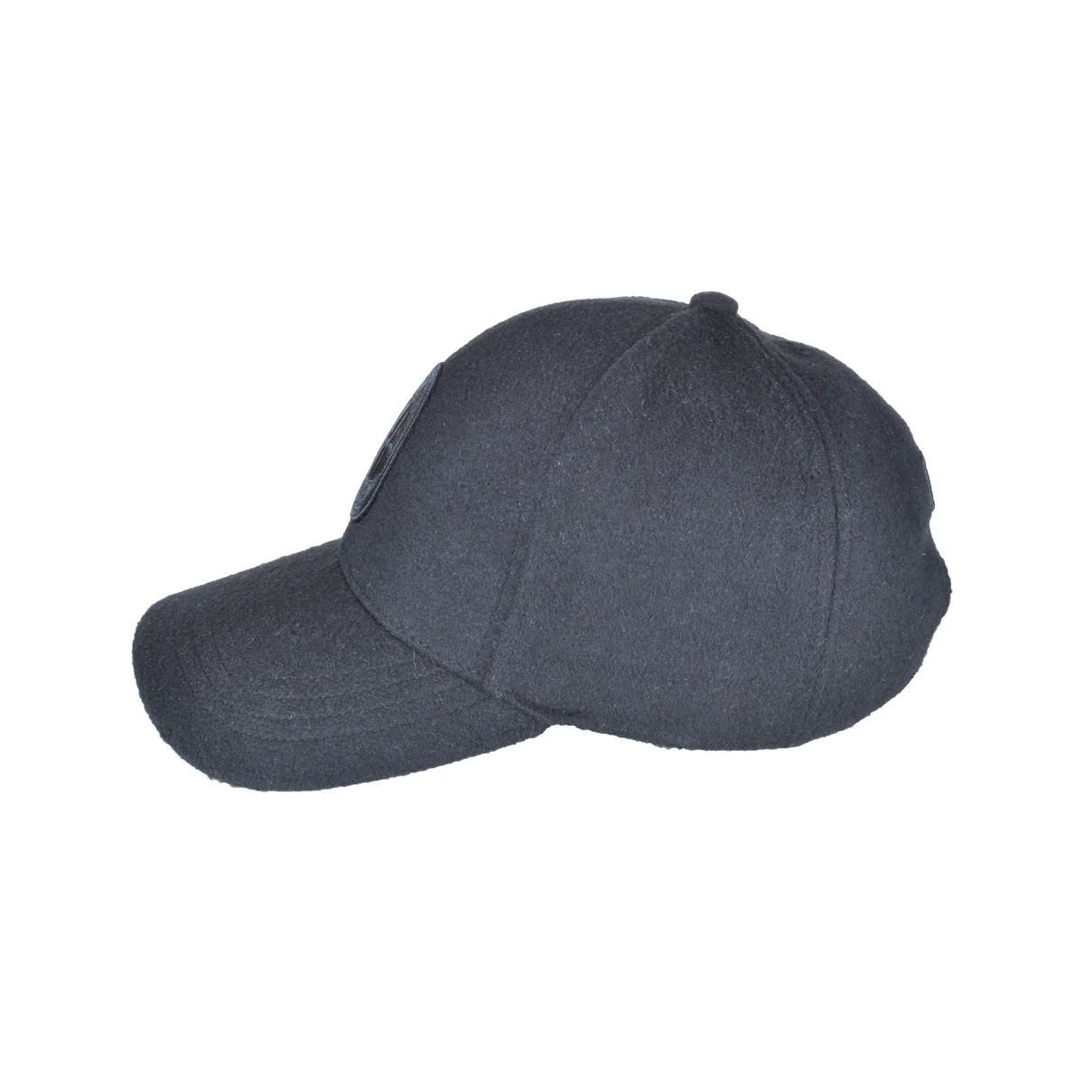 CAPPELLO BASEBALL FELTRO RICAMO NERO 100%PL MILAN