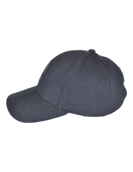 CAPPELLO BASEBALL FELTRO RICAMO NERO 100%PL MILAN