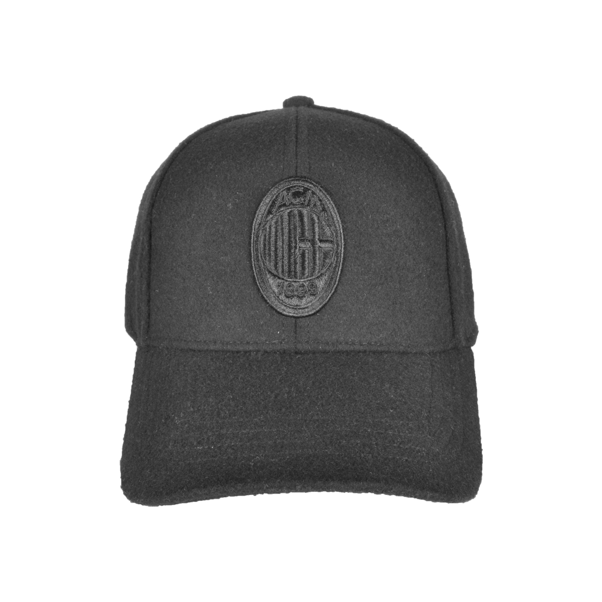 CAPPELLO BASEBALL FELTRO RICAMO NERO 100%PL MILAN