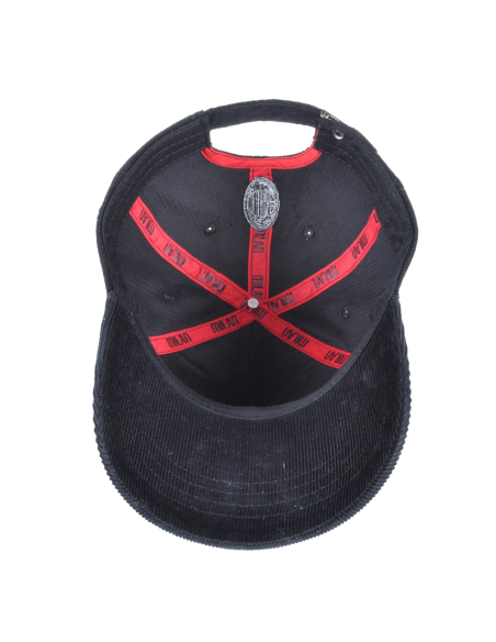 CAPPELLO BASEBALL VELLUTO RICAMATO 100%CO MILAN