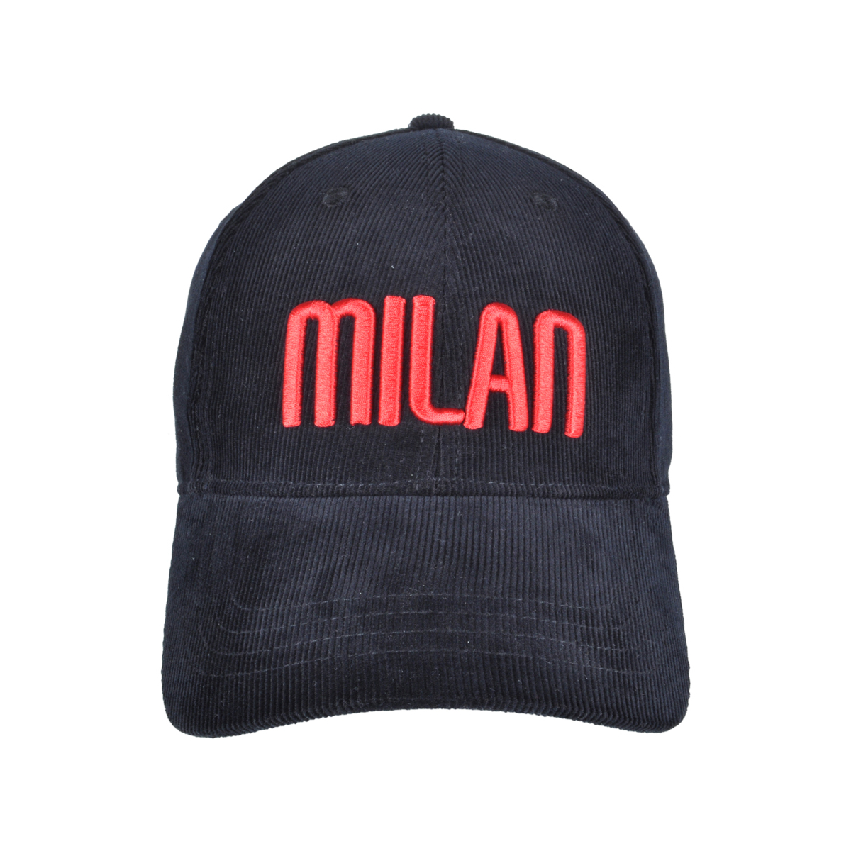 CAPPELLO BASEBALL VELLUTO RICAMATO 100%CO MILAN