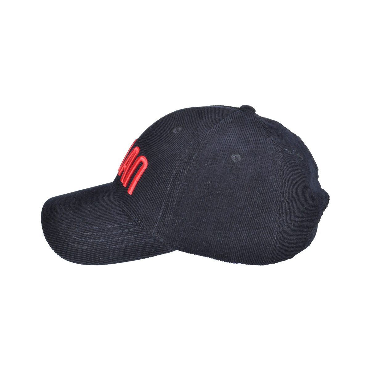 CAPPELLO BASEBALL VELLUTO RICAMATO 100%CO MILAN