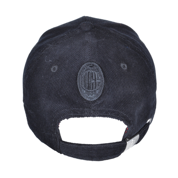 CAPPELLO BASEBALL VELLUTO RICAMATO 100%CO MILAN 2