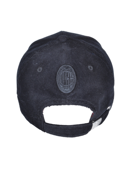 CAPPELLO BASEBALL VELLUTO RICAMATO 100%CO MILAN