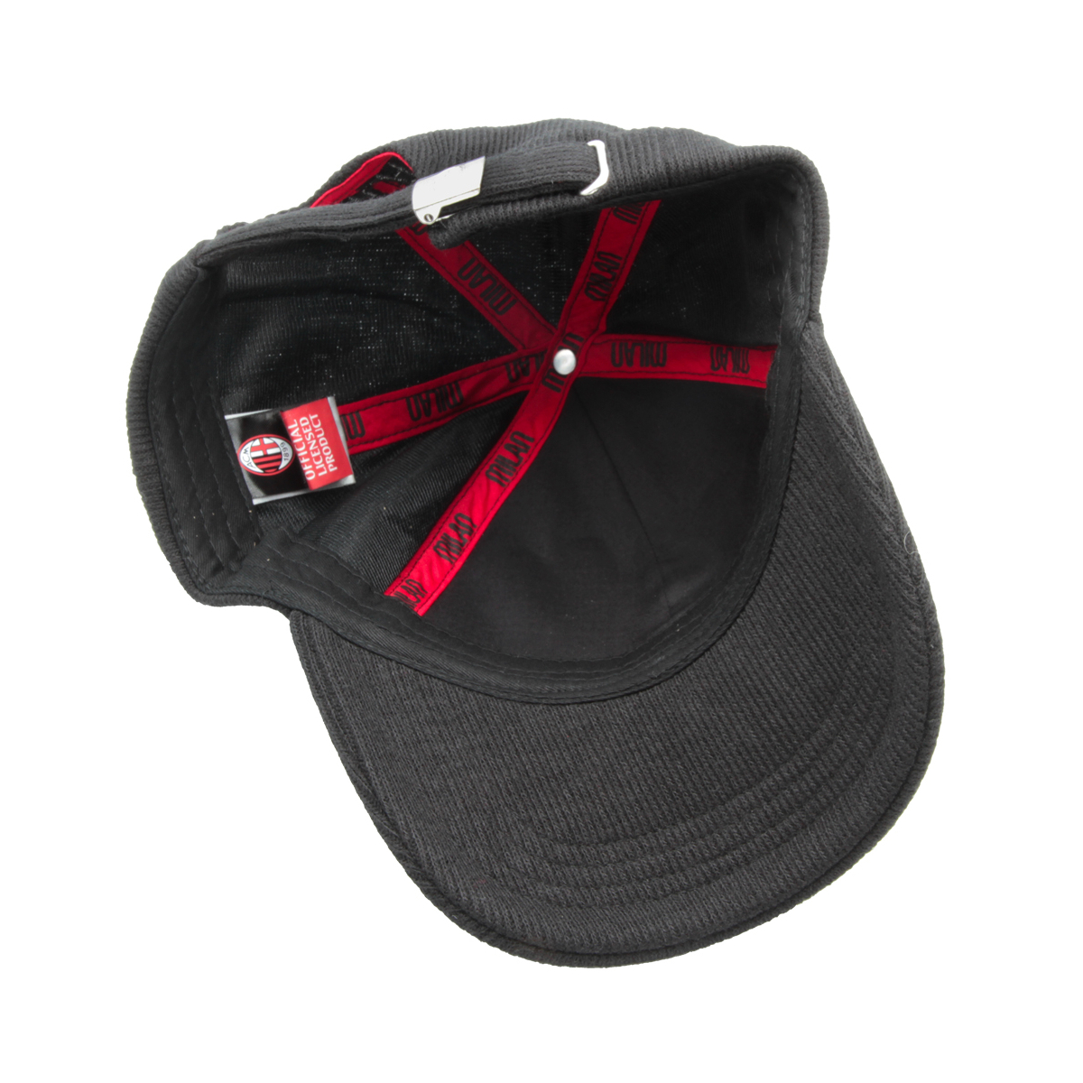 CAPPELLO BASEBALL MAGLIA RICAMO NERO 65%PL 25%PC 10%VI MILAN