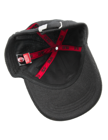 CAPPELLO BASEBALL MAGLIA RICAMO NERO 65%PL 25%PC 10%VI MILAN
