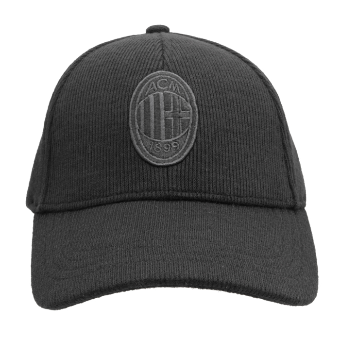 CAPPELLO BASEBALL MAGLIA RICAMO NERO 65%PL 25%PC 10%VI MILAN