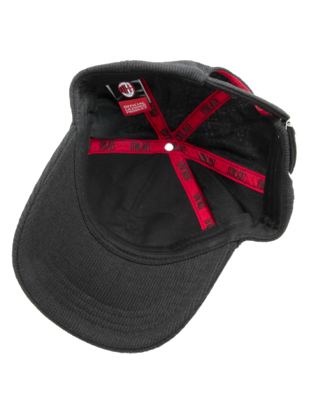 CAPPELLO BASEBALL MAGLIA RICAMO ROSSO 65%PL 25%PC 10%VI MILAN