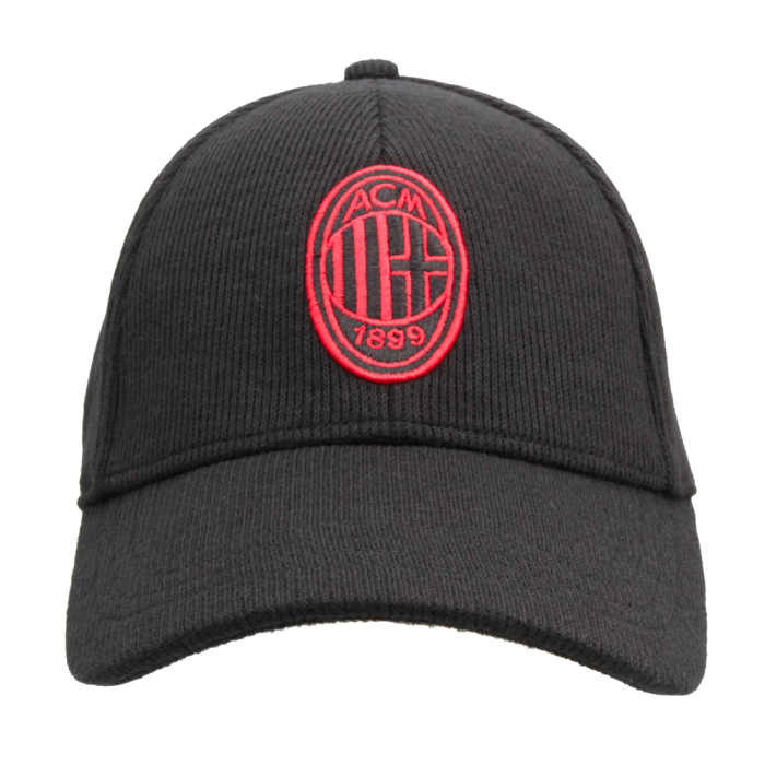 CAPPELLO BASEBALL MAGLIA RICAMO ROSSO 65%PL 25%PC 10%VI MILAN