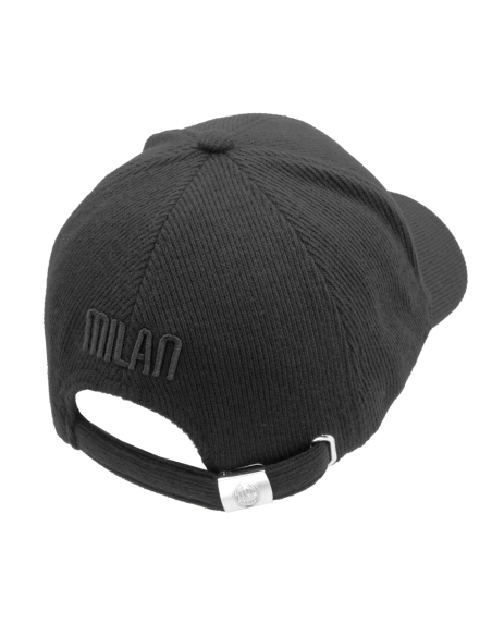 CAPPELLO BASEBALL MAGLIA RICAMO ROSSO 65%PL 25%PC 10%VI MILAN