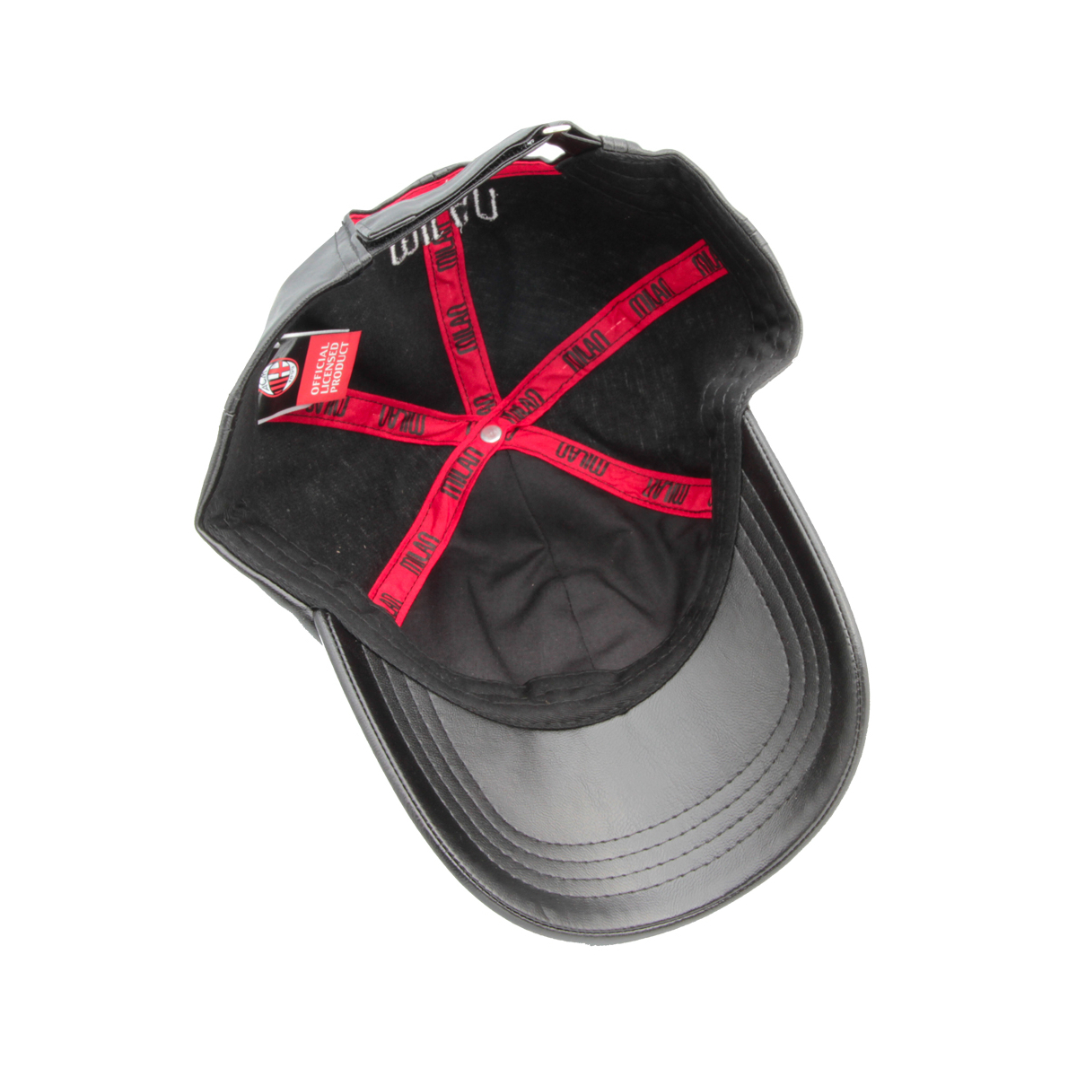 CAPPELLO BASEBALL ECOPELLE RICAMO NERO 100%PU MILAN