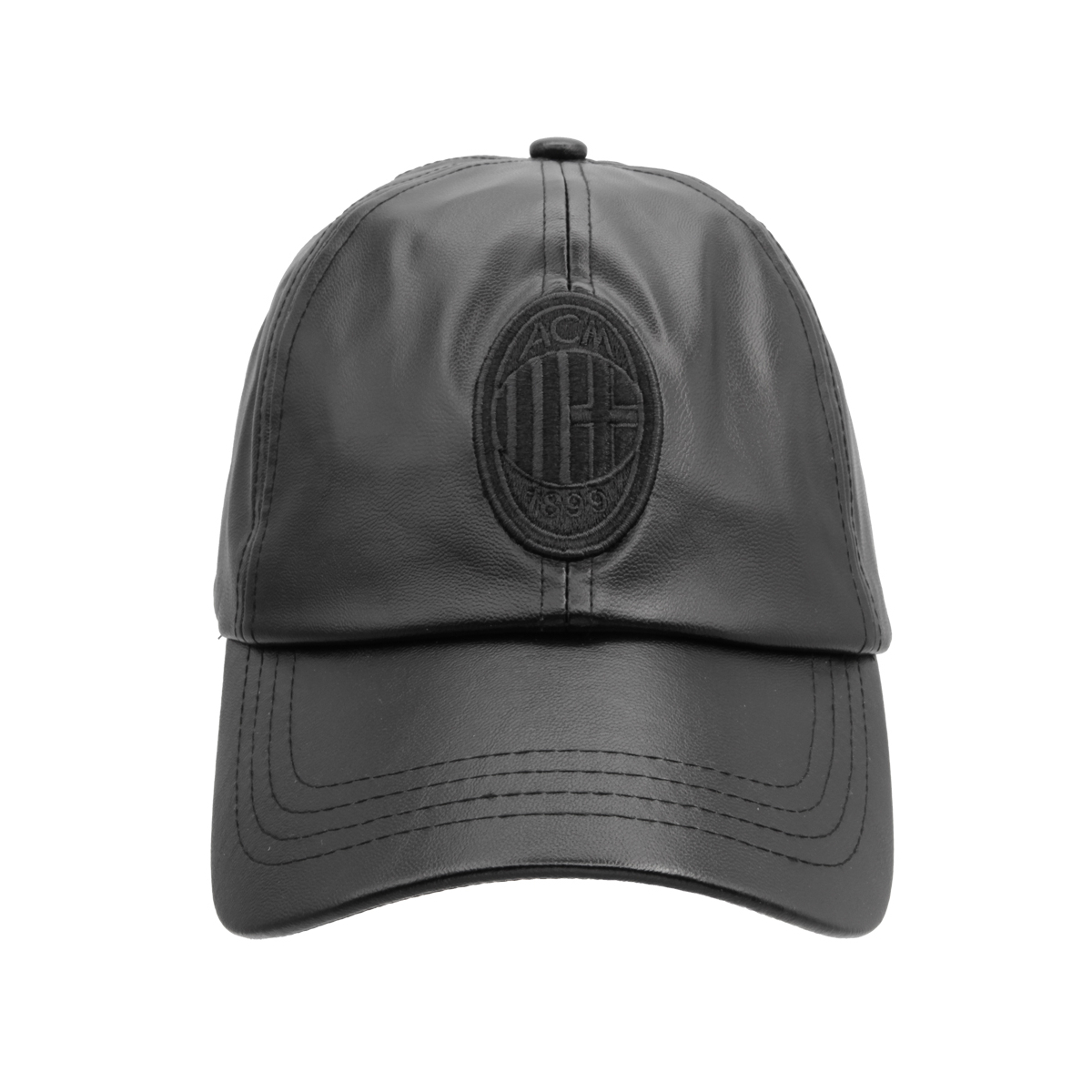 CAPPELLO BASEBALL ECOPELLE RICAMO NERO 100%PU MILAN