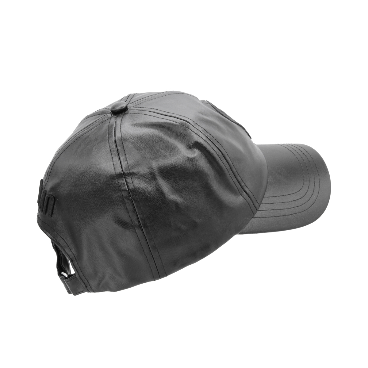 CAPPELLO BASEBALL ECOPELLE RICAMO NERO 100%PU MILAN