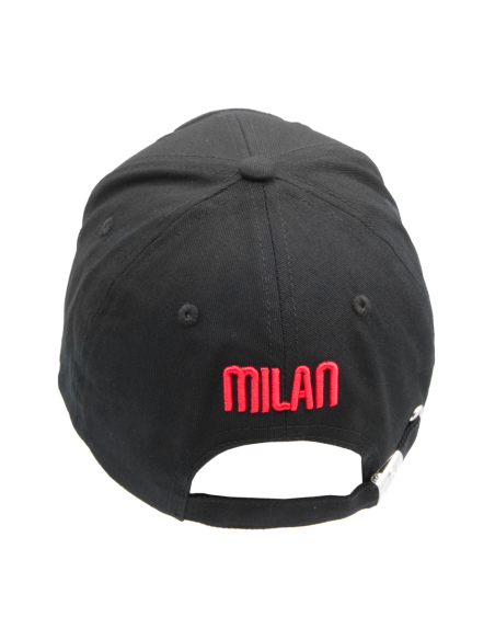 CAPPELLO BASEBALL PATCH PELLE RICAMATO 100%CO MILAN