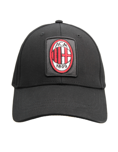 CAPPELLO BASEBALL PATCH PELLE RICAMATO 100%CO MILAN