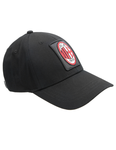 CAPPELLO BASEBALL PATCH PELLE RICAMATO 100%CO MILAN
