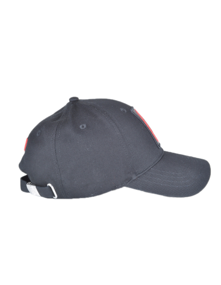 CAPPELLO BASEBALL PATCH PELLE RICAMATO 100%CO MILAN