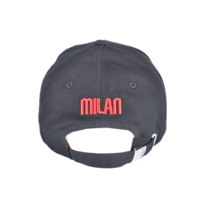 CAPPELLO BASEBALL PATCH PELLE RICAMATO 100%CO MILAN 2