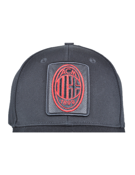CAPPELLO BASEBALL PATCH PELLE RICAMATO 100%CO MILAN
