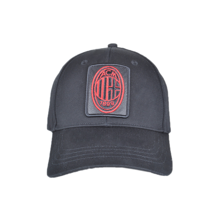 CAPPELLO BASEBALL PATCH PELLE RICAMATO 100%CO MILAN