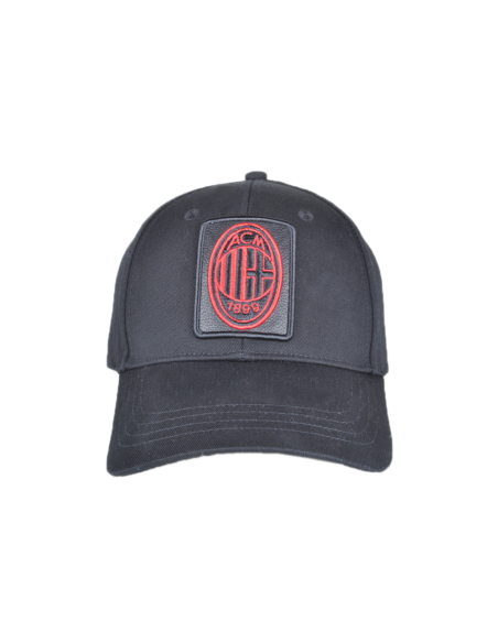 CAPPELLO BASEBALL PATCH PELLE RICAMATO 100%CO MILAN